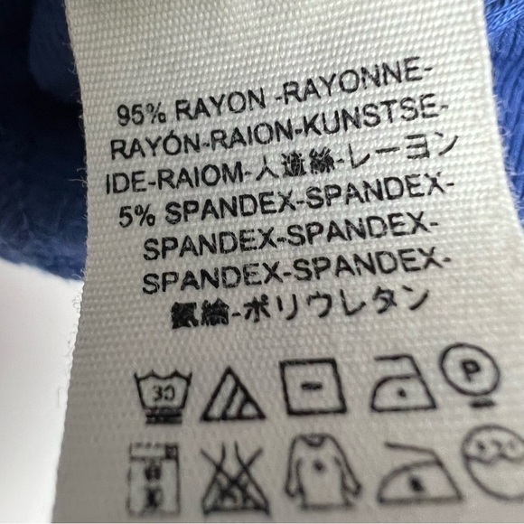 We The Free People Alameda Oversized Slouchy Super Soft Turtleneck Top Blue - Picture 15 of 16